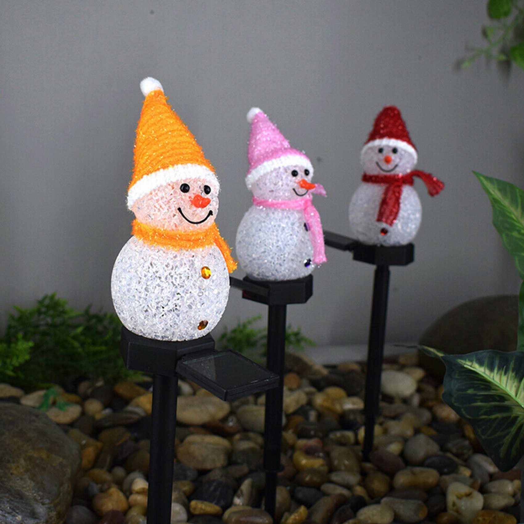 Outdoor Solar Power Xmas Lights - A72P 눈사람 솔라 라이트 크리스마스 태양광