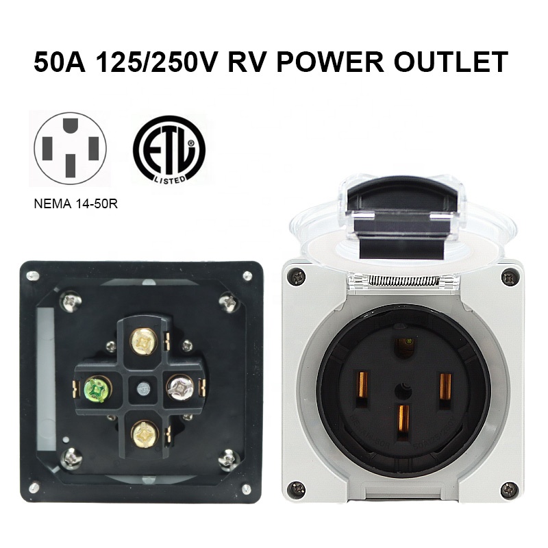 50암페어 발전기 RV 전원 인렛 박스 플라스틱 방수  - Outdoor Power Receptacle 리뷰 및 가격