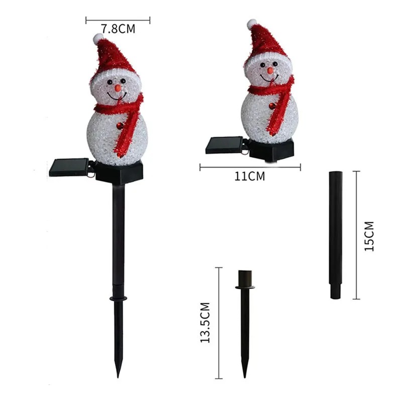 2 LED 눈사람 태양광 정원등 야외 지면 고정등 태양 - Outdoor Solar Power Xmas Lights 리뷰 및 가격