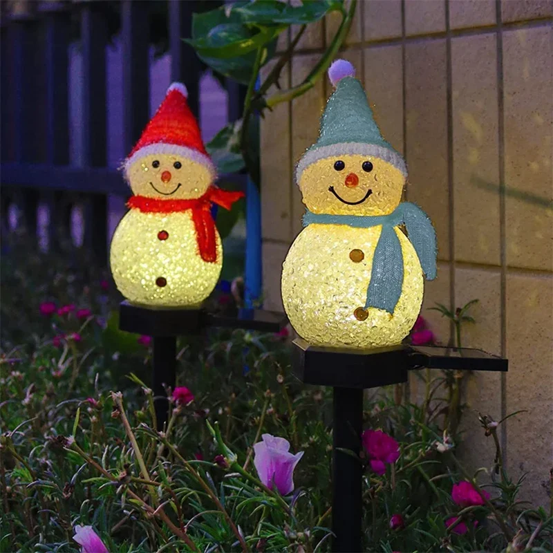 태양광 LED 눈사람 분위기 조명 야외 잔디밭 장식용  - Outdoor Solar Power Xmas Lights 리뷰 및 가격