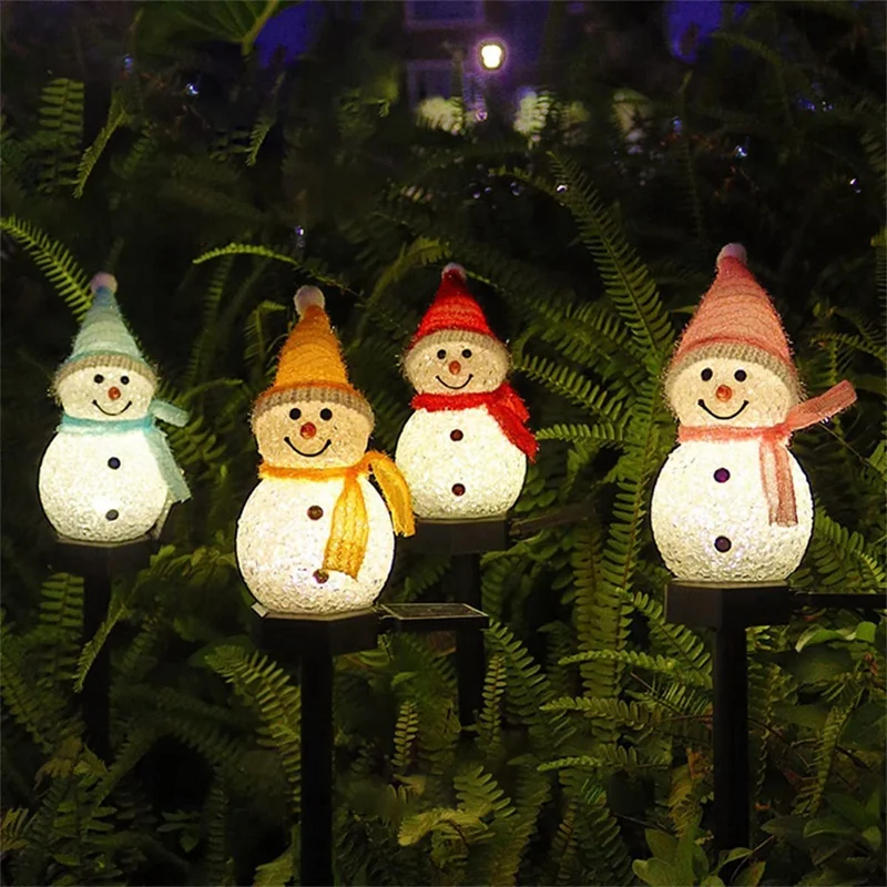 태양광 LED 눈사람 분위기 조명 야외 잔디밭 장식용  - Outdoor Solar Power Xmas Lights 리뷰 및 가격