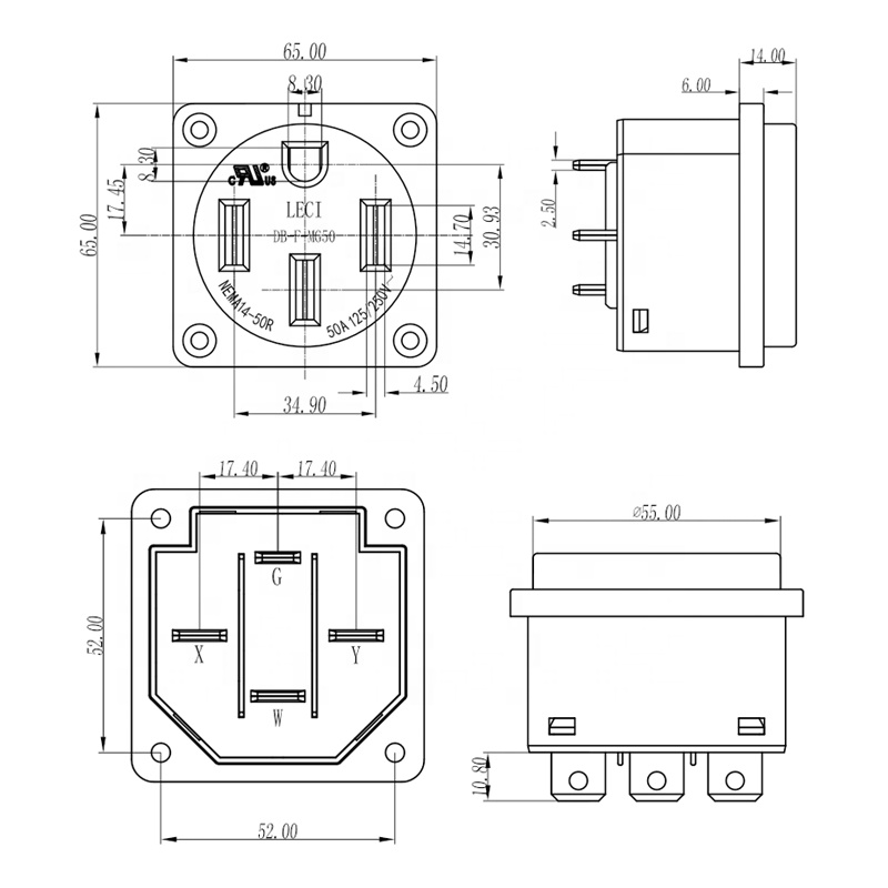 NEMA 14-50R 콘센트 50A RV 전원 입력 소 - Outdoor Power Receptacle 리뷰 및 가격