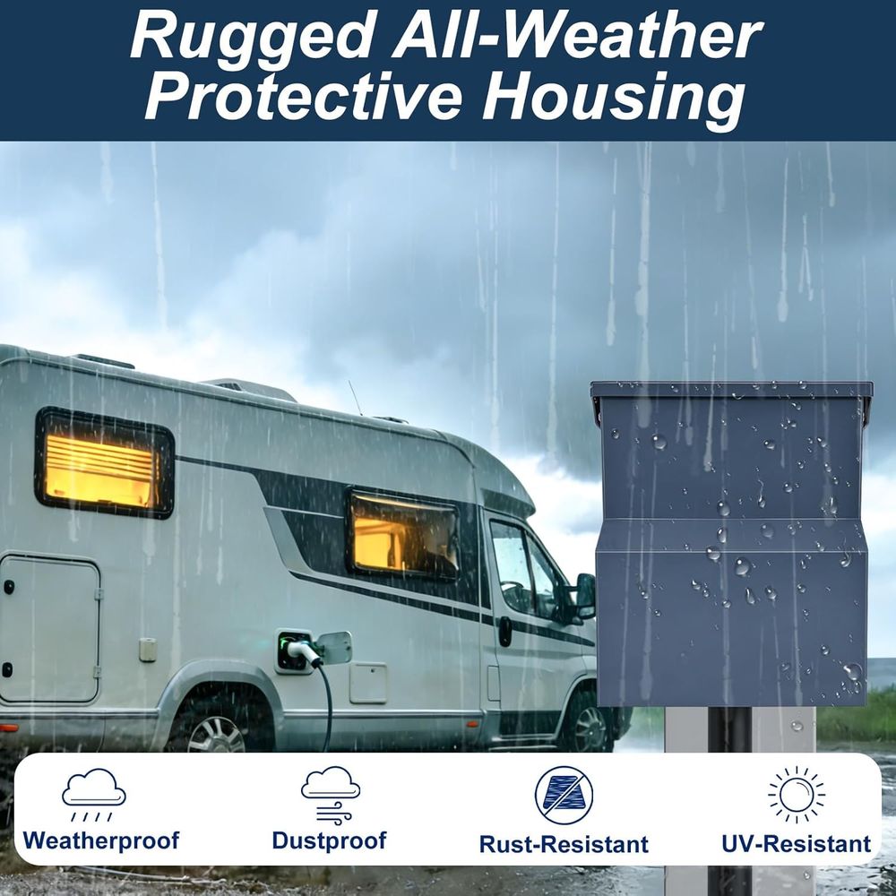 차단기가 있는 RV 전기 패널, 임시 전원 RV 콘센트 - Outdoor Power Receptacle 리뷰 및 가격