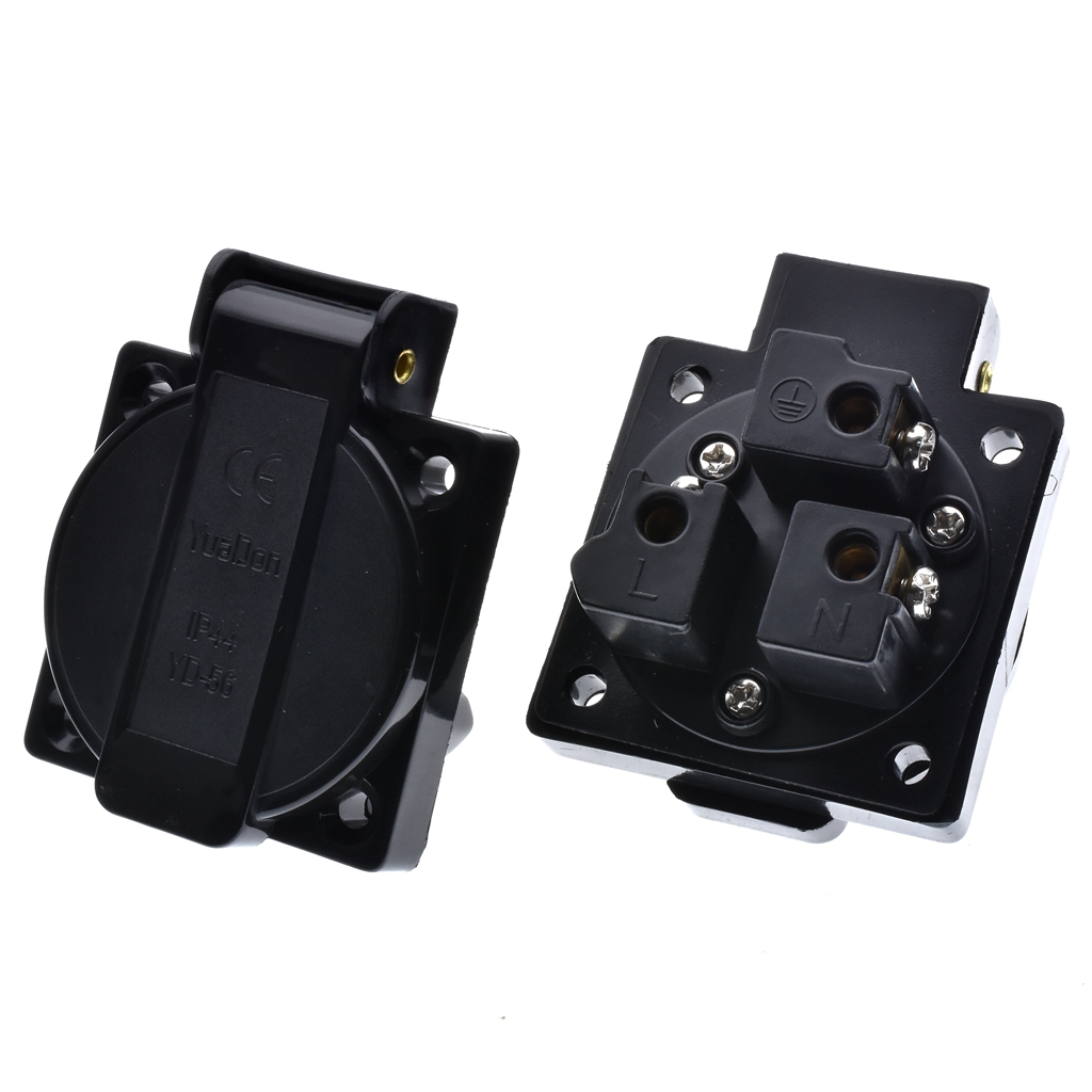 1pcs 영국 블랙 블루 13A 250V IP44 영국 - Outdoor Power Receptacle 리뷰 및 가격