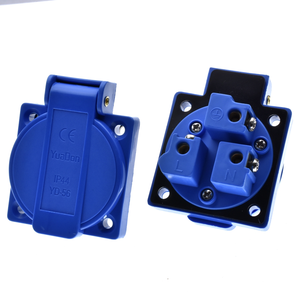 1pcs 영국 블랙 블루 13A 250V IP44 영국 - Outdoor Power Receptacle 리뷰 및 가격