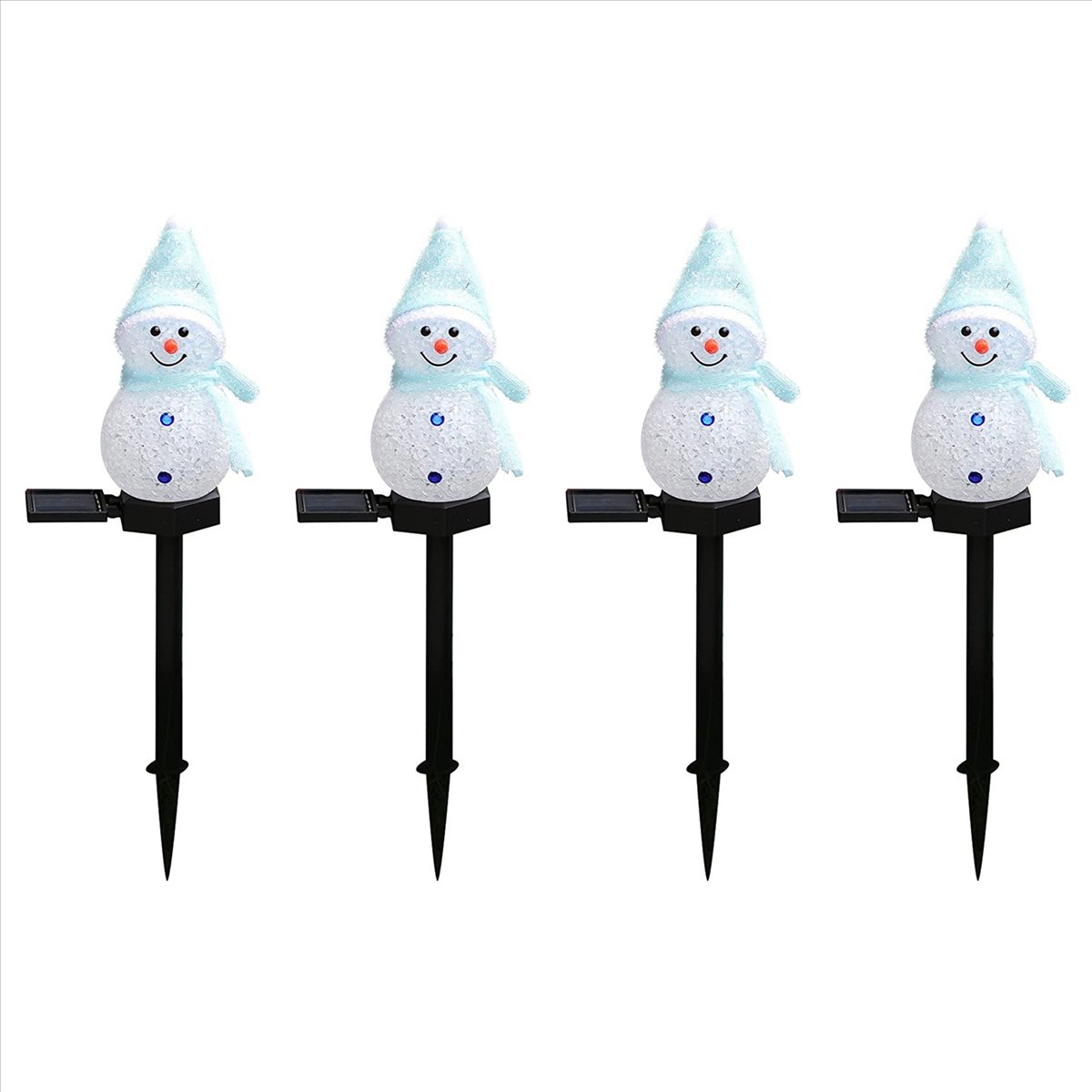 새로운 4X 눈사람 태양광 조명 크리스마스 태양열 LE - Outdoor Solar Power Xmas Lights 리뷰 및 가격
