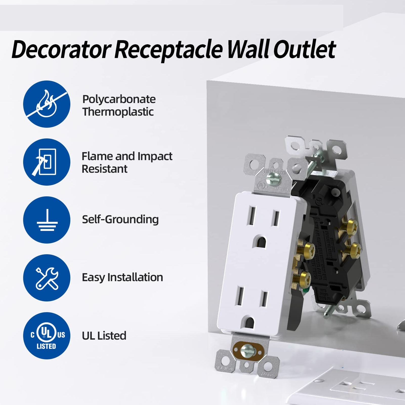 커버가 있는 방수 콘센트 미국 표준 전원 소켓 야외 R - Outdoor Power Receptacle 리뷰 및 가격