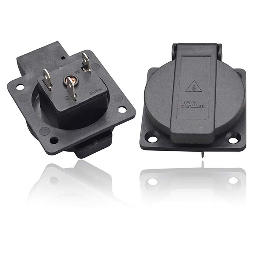 검정색 125V 15A 20A IP44 CE 미국 일본 - Outdoor Power Receptacle 리뷰 및 가격