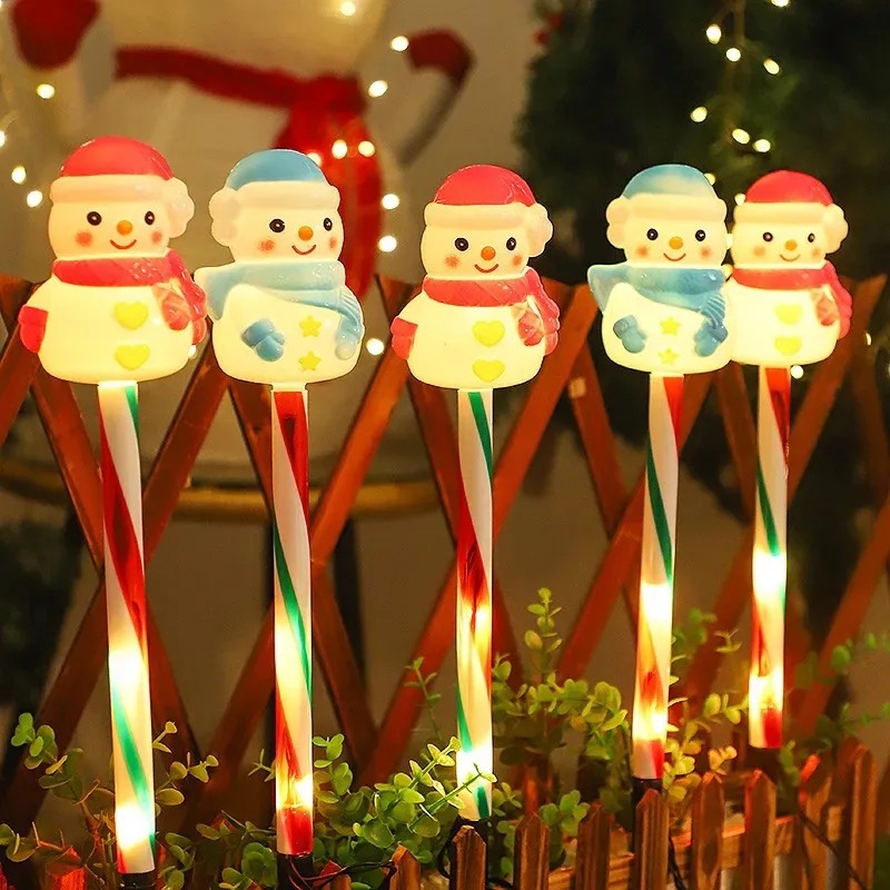 크리스마스 태양광 산타 & 눈사람 LED 램프 야외 잔 - Outdoor Solar Power Xmas Lights 리뷰 및 가격