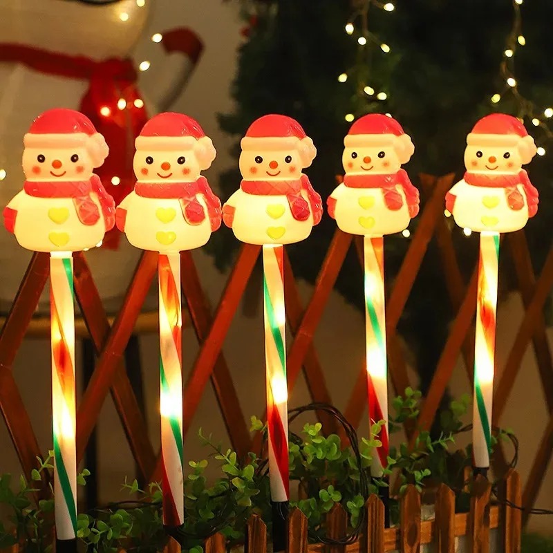 크리스마스 태양광 산타 & 눈사람 LED 램프 야외 잔 - Outdoor Solar Power Xmas Lights 리뷰 및 가격