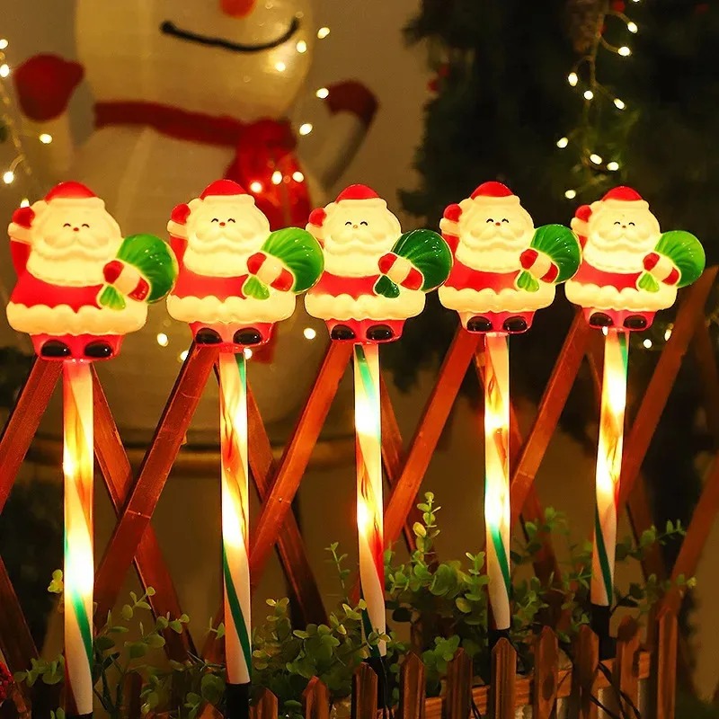 크리스마스 태양광 산타 & 눈사람 LED 램프 야외 잔 - Outdoor Solar Power Xmas Lights 리뷰 및 가격