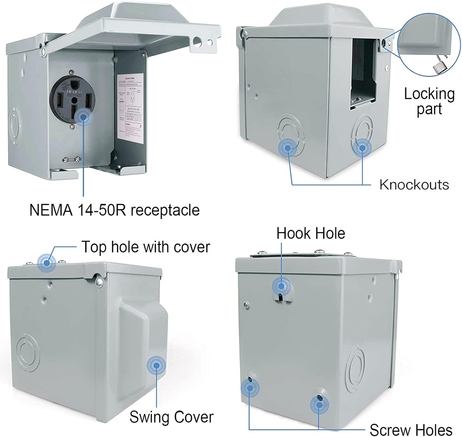 30/50 암페어 125/250 볼트 RV 전원 콘센트 - Outdoor Power Receptacle 리뷰 및 가격