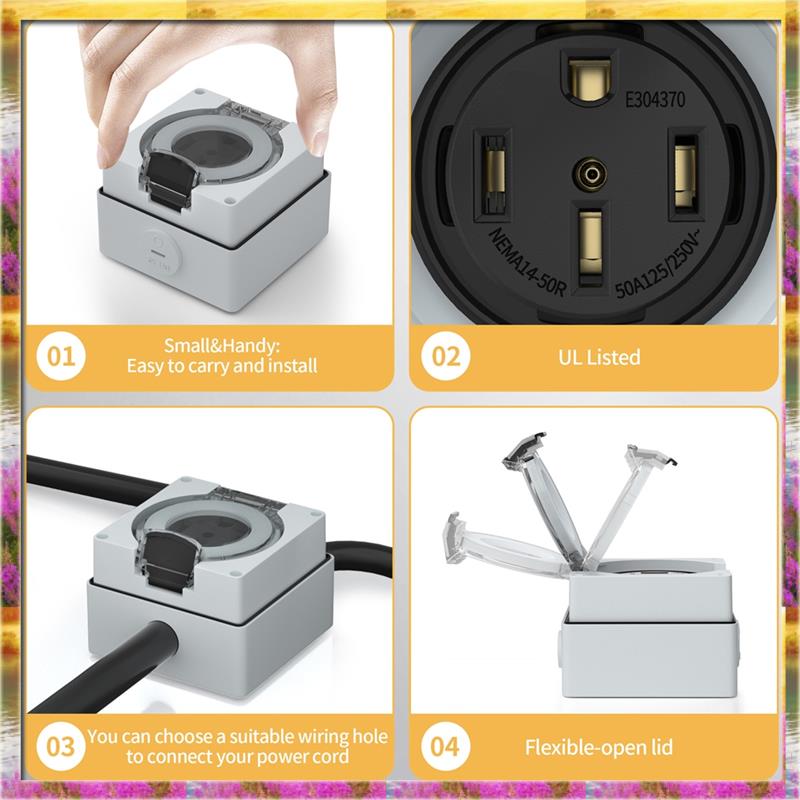AA46 HOT-50Amp 실외 전원 콘센트 상자, 전 - Outdoor Power Receptacle 리뷰 및 가격