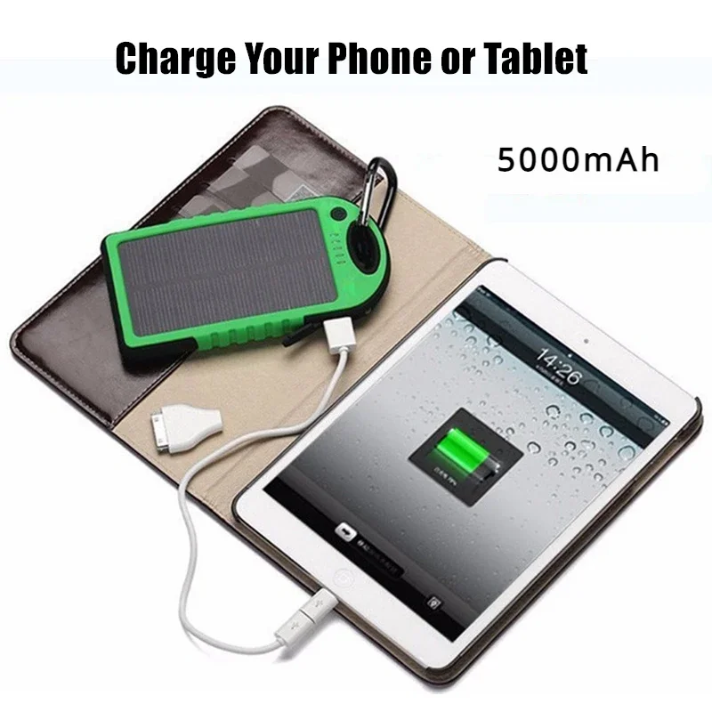5000mAh 새로운 태양광 발전 은행 버클이 있는 대 - Xiaomi Outdoor Power Supply 리뷰 및 가격