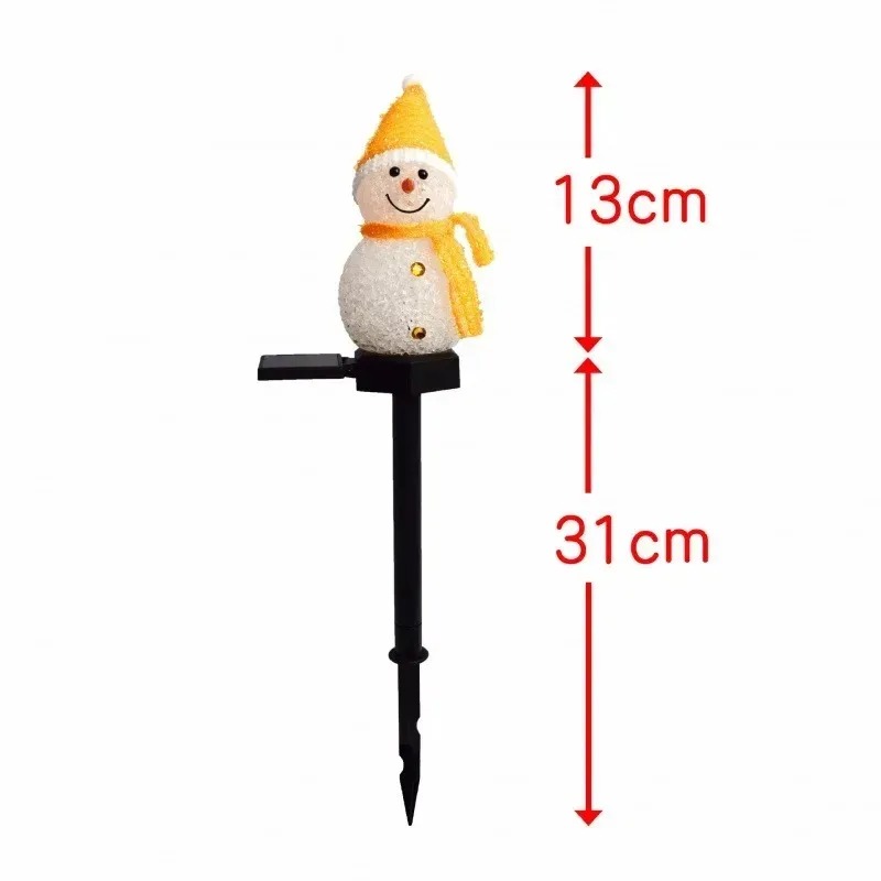 태양광 눈사람 모양 지지대 LED 조명, 따뜻한 백색  - Outdoor Solar Power Xmas Lights 리뷰 및 가격