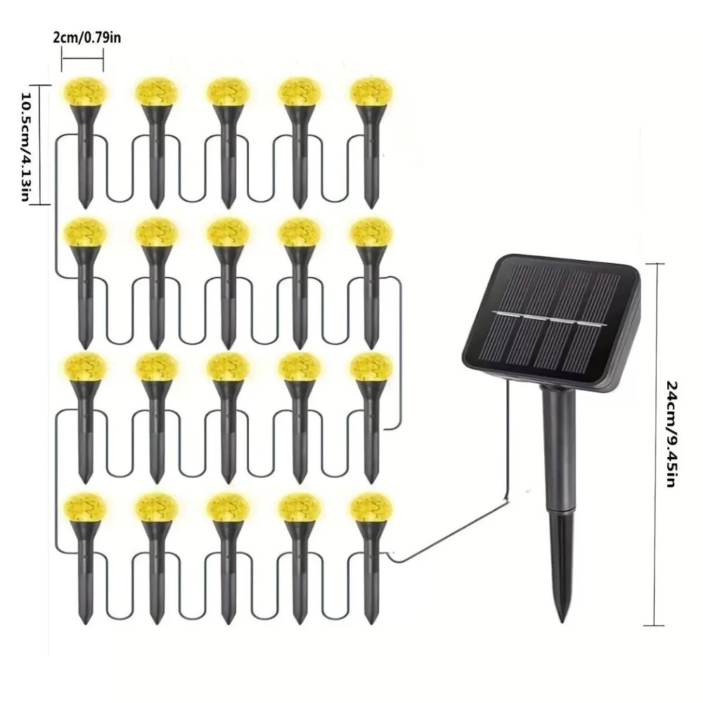 태양열 구동 5M 20LED 야외 잔디밭 스트링 조명  - Outdoor Solar Power Xmas Lights 리뷰 및 가격