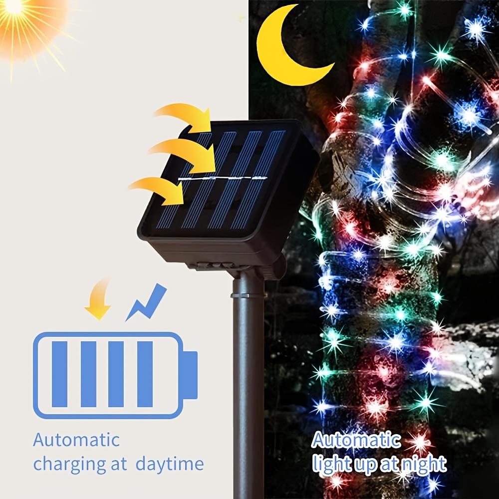 태양광 로프 조명 8가지 모드 방수 태양광 스트링 조명 - Outdoor Solar Power Xmas Lights 리뷰 및 가격
